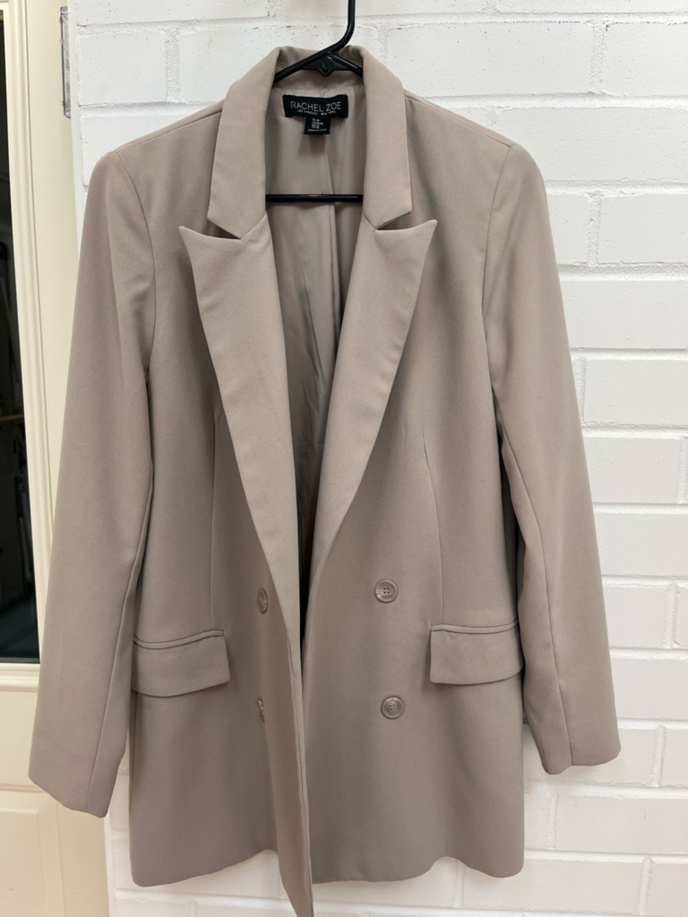 Rachel Zoe Beige Double-Breasted Blazer Jacket!